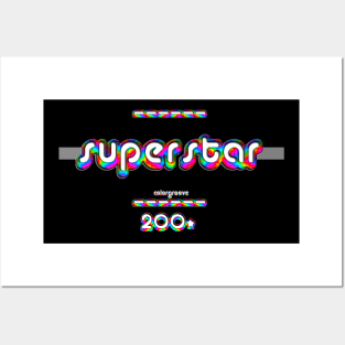 Superstar 2000 ColorGroove Retro-Rainbow-Tube (wf) Posters and Art